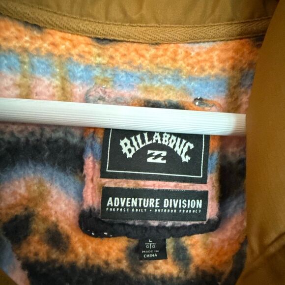 Billabong Switchback printed fleece Sherpa quarter snap pullover large - Picture 5 of 12